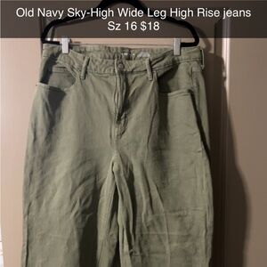 Old Navy High Rise Jeans - Olive Green